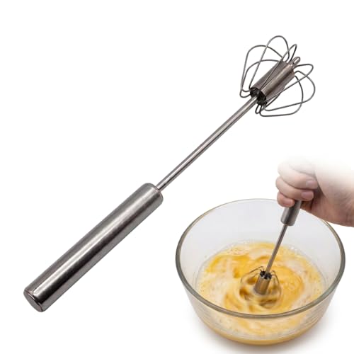 Inoxydable Batteur Manuel, Fouet Cuisine, Mini Fouet, Fouet à Main, Fouet à Oeufs, Ustensile de cuisine pour mélanger, battre et préparer pâtes, œufs et...