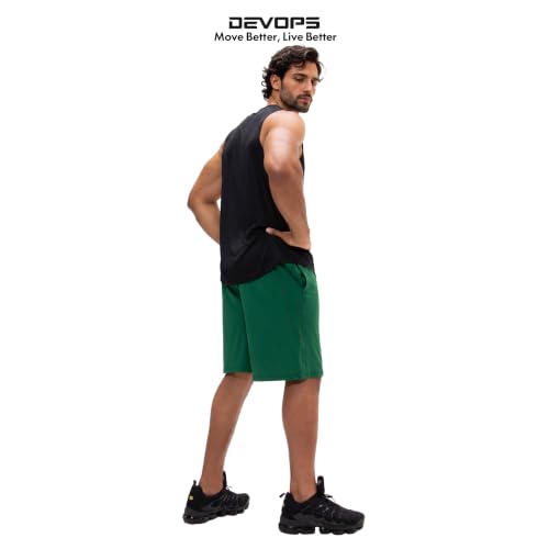 Image of DEVOPS Men's 2-Pack Loose-Fit 10 inch Workout Gym Shorts with Pockets