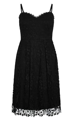 Image of City Chic Women's Plus Size Cocktail Dress - Scarlet Bustier Lace Midi