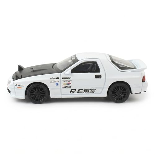 Image of Mazda RX-7 FC3S RE Amemiya 1:32 Scale Die-Cast Car Model White - JDM Rotary Tuner Sound Light Pull-Back Alloy Sports Car Collectible Toy