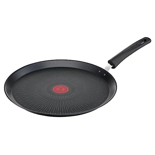 TEFAL G25939AZ Unlimited Pannkakspanna Svart 28 Cm Extremt Tålig 100 % Säker Non-Stick Titanium-Beläggning Thermo-Signal™ Thermo-Fusion™