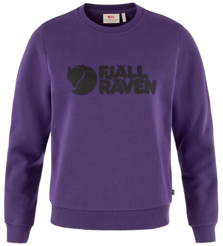 Image of Fjallraven Logo Sweater Women's Sweatshirt - Soft Fleece, Classic Crewneck, Organic Cotton Blend - Hiking, Travel