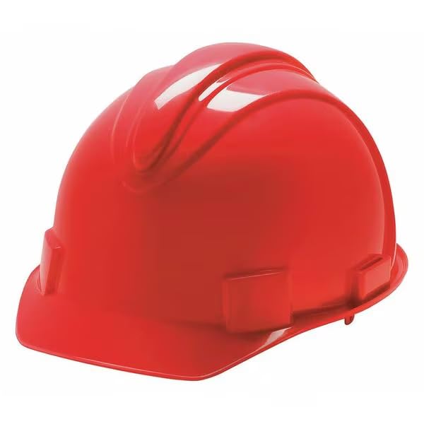 Hard Hat, Polyethylene, 4 Point Ratchet, Type 1, Class E, Red, Mfr: 20394-A