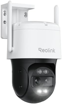 REOLINK 4K Wired WiFi Outdoor Camera, 8MP Dual Lens Security Camera, 360 PTZ Camera w/Auto Tracking, 2.4/5GHz Wi-Fi Smart Person/Vehicle Detection, 6X Hybrid Zoom, Color Night Vision, TrackMix WiFi