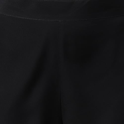 FIORRA Women's Black Poly Crepe A-line Kurta with Palazzo