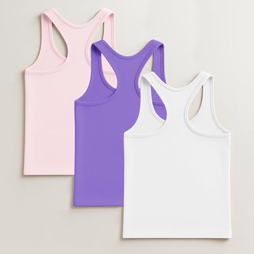 Image of Kurve Premium Girls Seamless Supersoft Wide Strap Comfortable Racerback Tank (Made with Love in The USA)