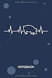 NOTIZBUCH A5 Blanko: Bauer SKIZZENBUCH - 120 Seiten für Notizen Skizzen Zeichnungen - Herz für Schweine Notizheft Schweine Herzschlag - Ackerbau Geschenk für Landwirt Bauer Farmer