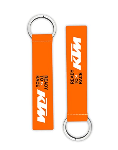 Image of woopme 1Pcs Ready To Race Ktm Lanyard keychain Holder Compatible For Bikes Riders Men's Women's Key Holder Key Tag Multicolored (6 x 1 Inches)