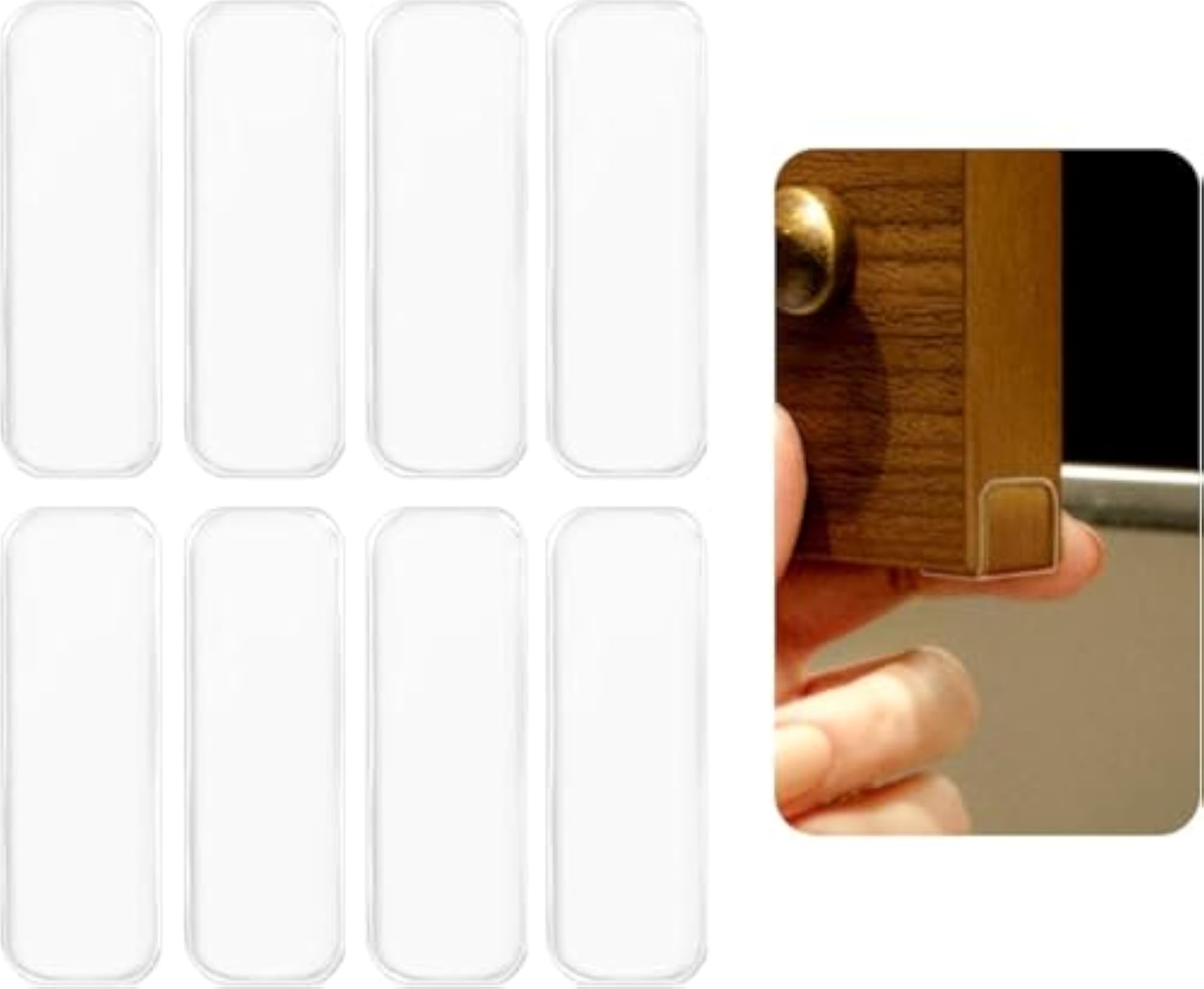 10 Strip Silicone Door Bumper Wall Protector Pads