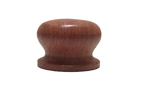 Image of Wooden for Cabinet, Wardrobe and Drawer, Dark Brown Finish | Round Wooden Pull Push Handle Set Hardware for Home & Office (4)