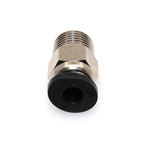 Witbot PC4-M10 Male Straight Pneumatic PEFE Tube Push In Quick Fitting Connector for E3D-V6 Long-Distance Bowden Extruder 3D Printer (Pack of 10pcs)