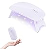 Aokitec-Mini-UV-LED-Nail-Lamp-Portable-Gel-Light-Mouse-Shape-Pocket-Size-Nail-Dryer-with-USB-Cable-for-All-Gel-PolishWhite Aokitec UV LED Nail Lamp - UV Light for Nails Portable LED Nail Dryer for Curing All Kinds of UV Nail Gels Nail Glue Gel Nail Polish Small but High Efficient for Salon Use Home DIY, White