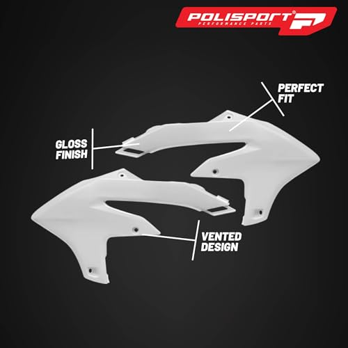 Caches de radiateur solides et durables Polisport pour Yamaha blanc