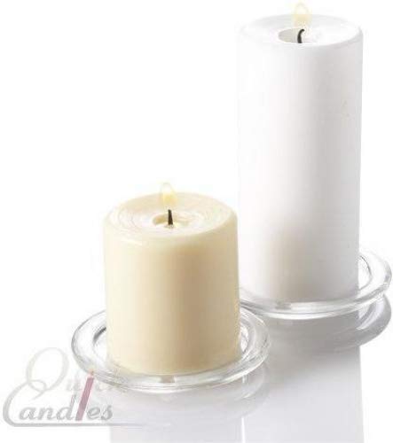 Eastland Round Glass Pillar Plate Candle Holder 4