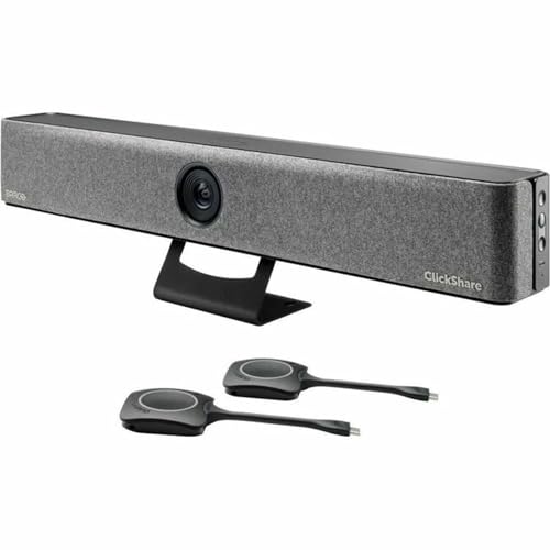 Barco ClickShare Bar Pro 4K all-in-one video conferencing system 120 camera with microphone wireless and wired connectivity medium meeting rooms