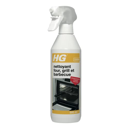 HG Nettoyant Four, Grill & Barbecue 0,5L - Élimine Rapidement les Restes d’Aliments et les Résidus de Graisse Brûlée - Pour Cuisines et Espaces Extérieurs - 138050104