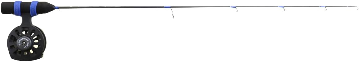 CLAM Straight Drop Ultralight Ice Fishing Combo – Glass Blank, Tapered EVA Handle & Smooth Drag for Panfish & Crappie