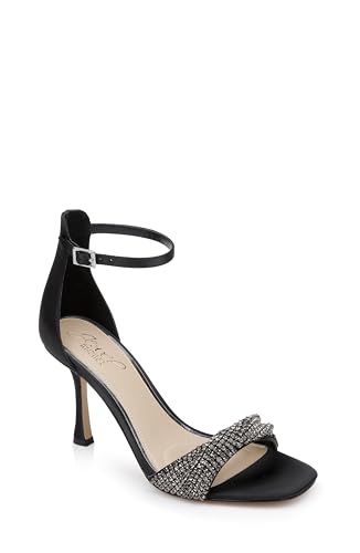 Jewel Badgley Mischka Yesica Stiletto with Crystal-Encrusted Strap
