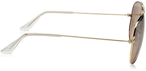 Image of RAY-BAN RB 3025 Aviator Sunglasses (55 mm, 001 /51 Arista Crystal /Gradient Brown)