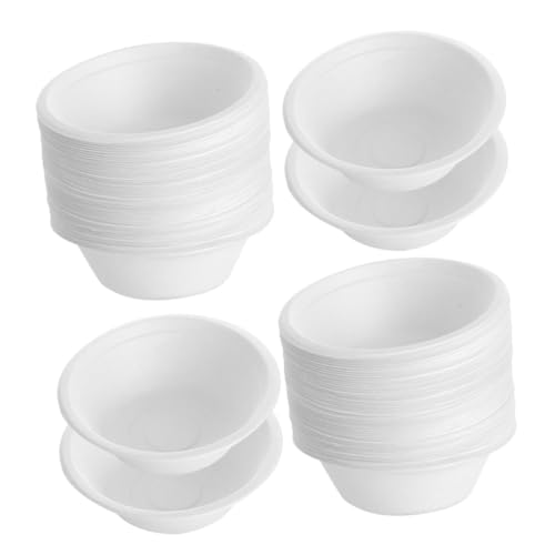 NOLITOY 100個 使い捨て紙パルプボウル 容量 生解性スープカップ ホームサプライ 食品容器 フレンドリーな食事シーン用
