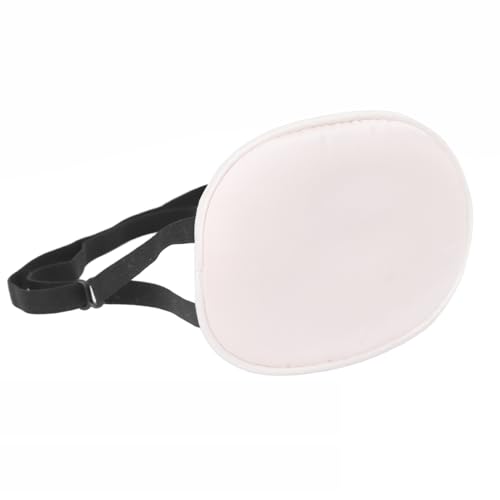 Eye Patches for Adults Kids, Silk Cotton Eye Patch with Elastic Strap Full Cover Light Blocking Eye Pad for Training Strabismus Correction(adult pink)