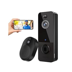 Video Doorbell Camera Wireless, 2-Way Audio Included Chime Ring, AI Human Detection, Live View, 2.4G Wi-Fi, Motion Alerts, Night Vision, Cloud Storage, Indoor/Outdoor Surveillance Cam