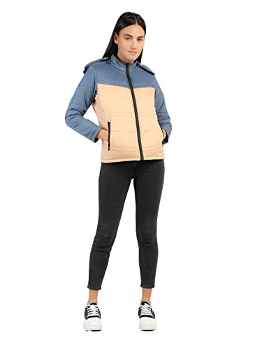 Image of CHKOKKO Women's Winter Quilted Jacket Slate Blue Skin L