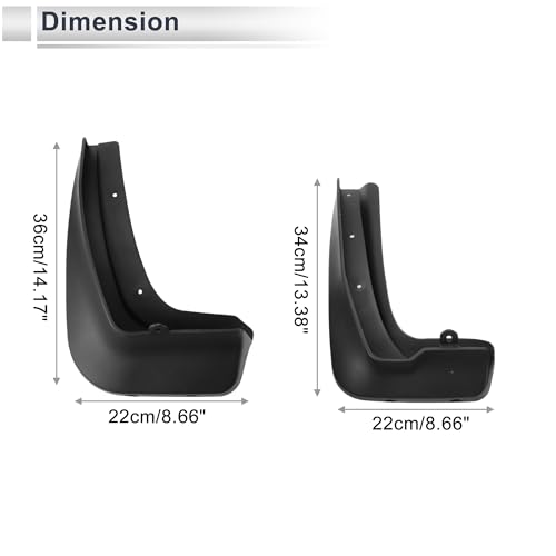 Image of X AUTOHAUX 1set Front and Rear Mud Flaps Splash Guards Mud Guards for BMW 2 Series F22 /F45 2015-2019 W /Mount Accessories