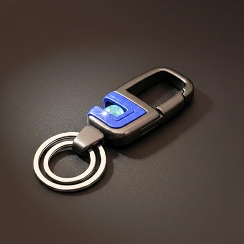 Image of THE MEN THING - Stylish Multicolor Stainless Steel Keychain for Men & Boys (ORBIT CLIP - Blue)