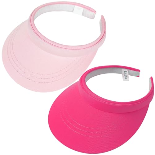 Image of 2 Pack Visor Women Men Sun Hat Clip On Visors Adjustable Sport Wide Brim Cap