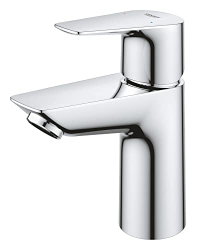 GROHE QUICKFIX StartEdge Robinet de salle de bains lavabo, mousseur économie d'eau, sans tirette, bonde clic clac incluse, installation et nettoyage facile, taille S, chromé, 24199001