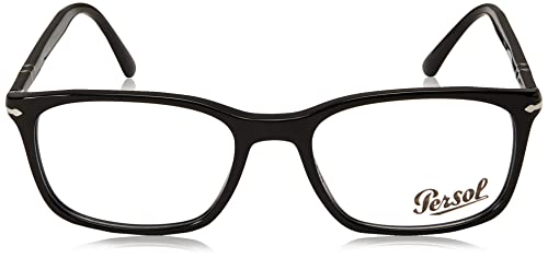 Persol Po3189V Rectangular Prescription Eyewear Frames, Black/Demo Lens, 55 Mm #TOP1