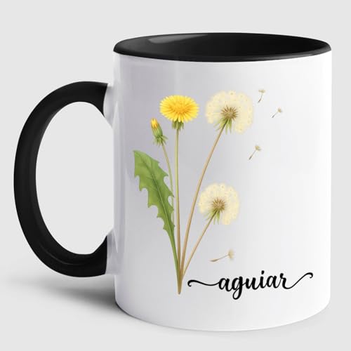 Customized Dandelion Accent Coffee Mug Gift For Women Sister Daughter, Awesome Dandelions Flower...