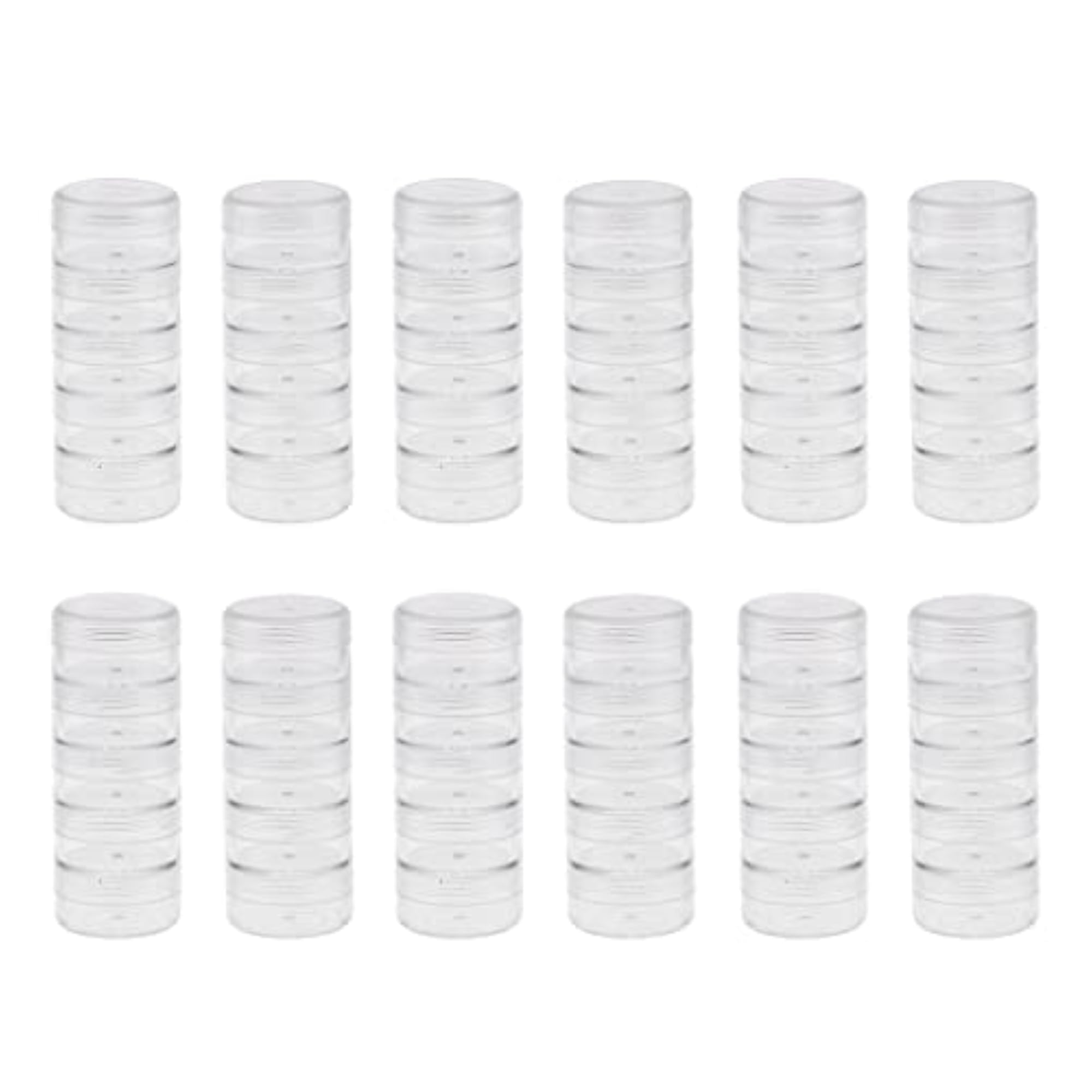 12 Sets Stackable Screw Containers for Bead Storage, 95x36mm