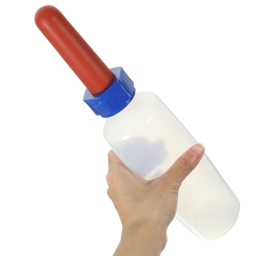 Yardwe KäLbermilchflasche 500Ml Mit Silikon-Nippel FüR KäLber Schafe Und Jungtiere Aufzuchtflasche Mit GroßEr KapazitäT Sicheres FüTtern FüR Nutztiere