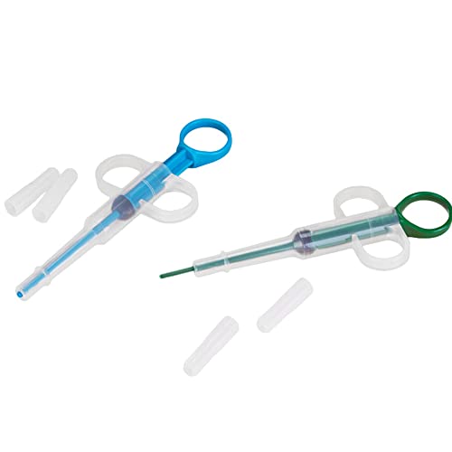 JIAMIAN 2 Stücke Tablettengeber Tablette Feeder, Pet Medicine Feeder, Pillen und Flüssigkeitsfütterung Spender Tool, für Katzen, Hunde und Andere Tiere Cover