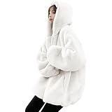 [Ｍｉｎｅｓａｍ] ボアジャケット レディース ファー コート アウター 冬 ボアパーカー モコモコ 防寒 暖かい 秋冬 （02 ホワイト,XL