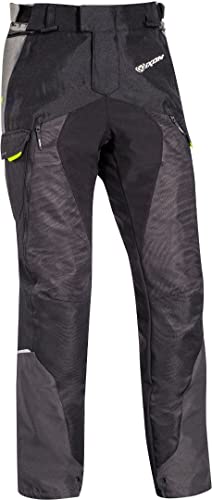 IXON Balder Motorrad Textilhose (Black/Yellow,L)