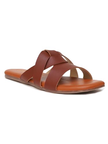 Image of Women's Tread Flat Sandals Lightweight & Flexible Comfortable Design Anti-Skid Sole Versatile Style For Girls /Ladies