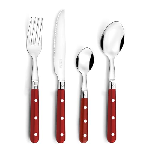 PRADEL ESSENTIEL - Ménagère 24 couverts de table pour 6 personnes - Bistro-Club - Acier...