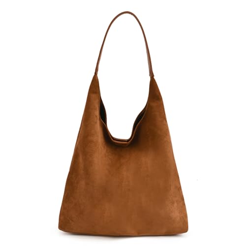 Sac à bandoulière en velours Greabuy grand sac souple sous les bras contre le désordre
