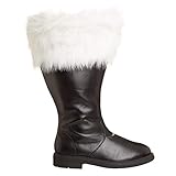 Men's Professional Wide Calf Santa Boots (X-Large 14) Black