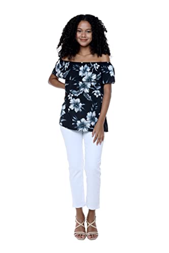 Image of Hawaii Hangover Family Matching Hawaiian Clothes, Midnight Bloom | Family matching Hawaiian outfits, Midnight Bloom, lightweight rayon, machine washable, tropical floral print, luaus, cruises