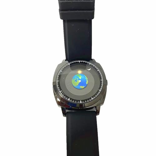 MINILUJIA 50M Waterproof Men World Map Watches Creative Starry Universe Earth Globe Moon Sun Rotating Eye-catching Personalized Cool Unique Mens Watches