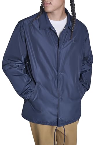 Converse Men's Andover Coaches Jacket, Blue, M
