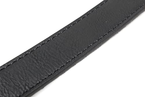BC Belts Womens Thin Leather Belt Strap with Vintage Distressed Texture 1" Wide with Snaps4