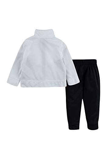 Nike Boy`s Zip Track Jacket & Jogger Pants Set (Black(76F192-023)/White, 4T)2