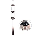 Temple Bells Wind Chimes Large,Red Copper Peace Memorial WindChimes Outdoors,Fengs Shui Japanese Wind Bells for Outside,Sympathy Chime Gift for Mom/Someone Who Loves Peace,Energy Garden Wind Bell