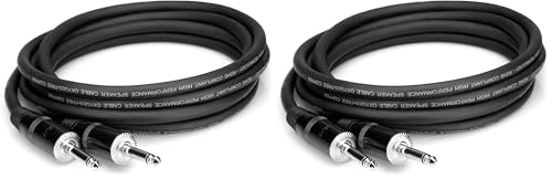 Image of Hosa SKJ-405 REAN 1 /4 inch TS Pro Speaker Cable, 5 Feet (Pack of 2)