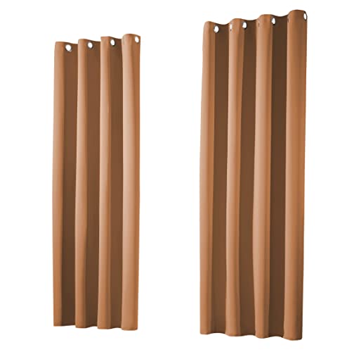 heimtexland ® 1 Paar Thermo- Verdunklungsgardinen Ösenschal Vorhänge Verdunkelnd Isolierend Blickdicht Verdunkelungsvorhänge HxB 160x135 Camel Braun Typ139 heimtexland ® 1 Paar Thermo- Verdunklungsgardinen Ösenschal Vorhänge Verdunkelnd Isolierend Blickdicht Verdunkelungsvorhänge HxB 160x135 Camel Braun Typ139
